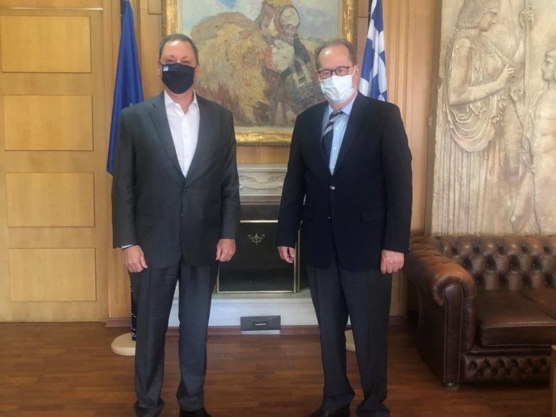 Σημαντικά ζητήματα του πρωτογενή τομέα στην Περιφέρεια Πελοποννήσου στη συνάντηση Π. Νίκα με τον υπΑΑΤ Σπ. Λιβανό