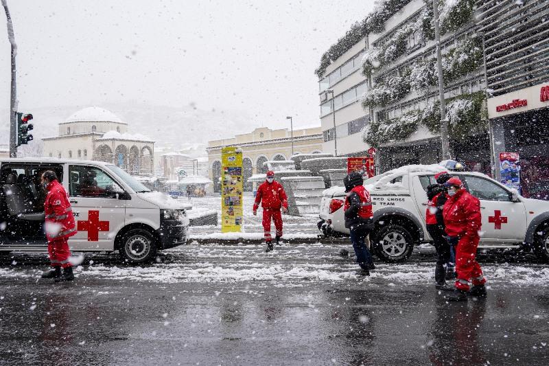 Ο Ελληνικός Ερυθρός Σταυρός δίπλα στους αστέγους εν μέσω ακραίων καιρικών φαινομένων