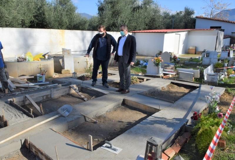 Εργασίες συντήρησης και βελτίωσης στο Κεντρικό Κοιμητήριο Καλαμάτας
