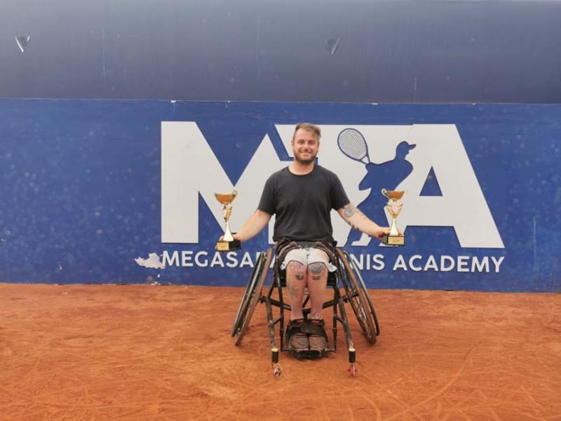 Τένις με αμαξίδιο: Διπλή πρωτιά για τον Στέφανο Διαμαντή στο τουρνουά Mega Saray Open