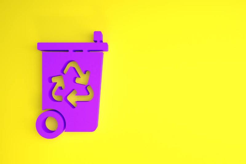 Μωβ κάδοι ανακύκλωσης ρούχων και υποδημάτων στην Καλαμάτα