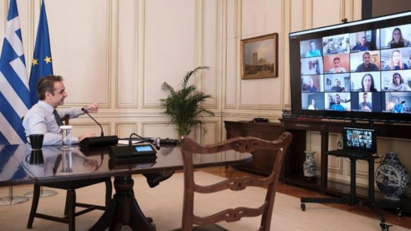 Τηλεδιάσκεψη Μητσοτάκη με Ολυμπιονίκες και πρωταθλητές