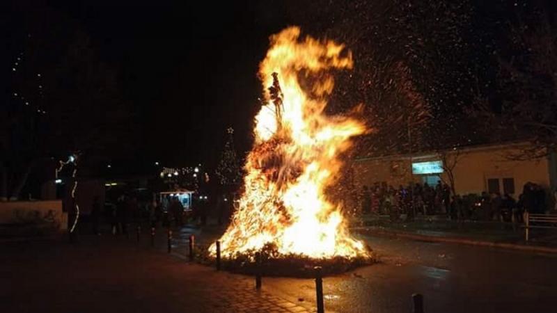 Αναβίωση του εθίμου «Το Κάψιμο του Καλικάντζαρου» στον Άνω Άγιο Ιωάννη