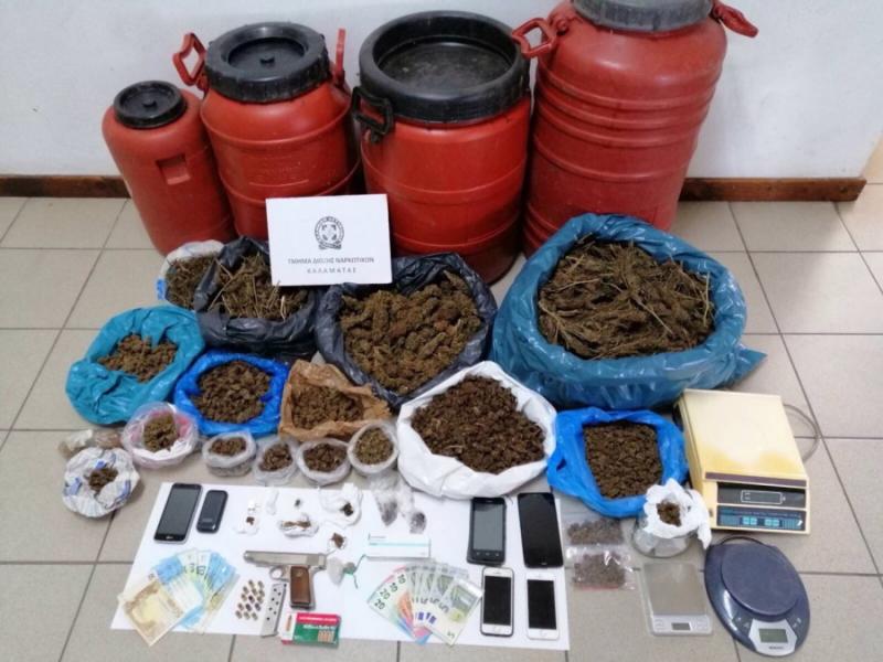Καλαμάτα: Εξαρθρώθηκε σπείρα που διακινούσε ναρκωτικά σε Αργολίδα, της Κορινθία και Λακωνία