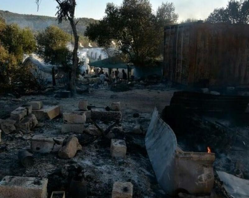 Νέα φωτιά στον καταυλισμό της Μόριας