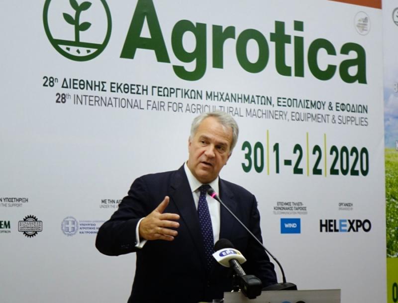 Την κόκκινη κορδέλα &quot;έκοψε&quot; στην 28η Agrotica ο Μάκης Βορίδης
