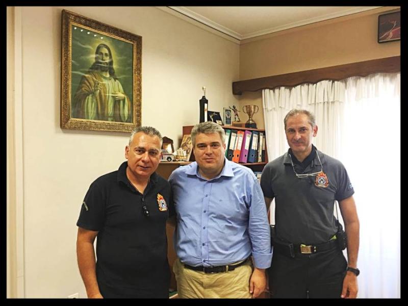 Πυροσβεστική και Αστυνομία επισκέφθηκε ο Μίλτος Χρυσομάλλης