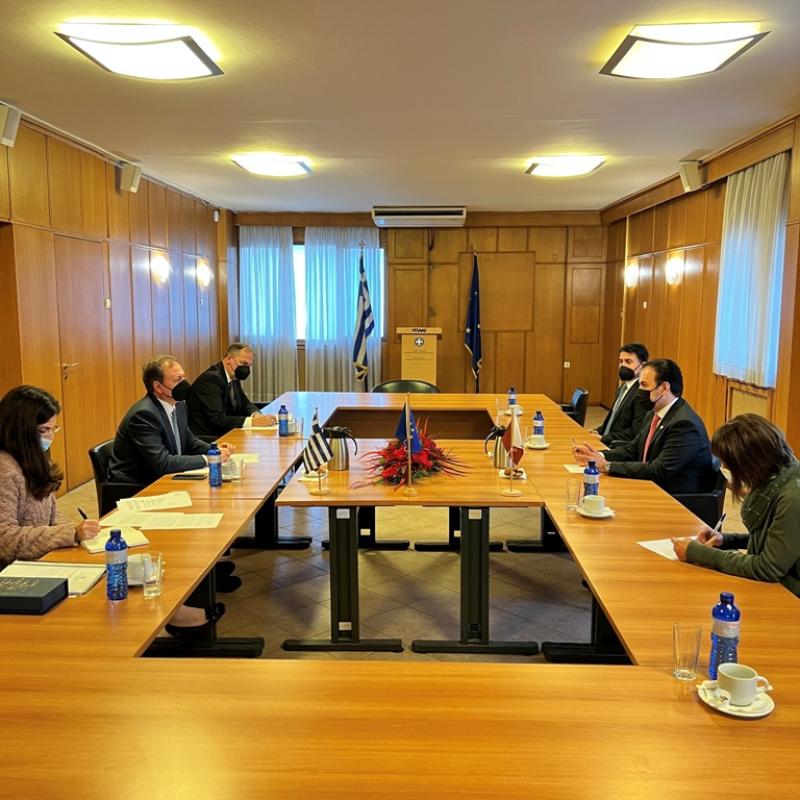 Συνάντηση εργασίας του Υπουργού Αγροτικής Ανάπτυξης και Τροφίμων κ. Σπήλιου Λιβανού με τον νέο Πρέσβυ του Κατάρ στην Ελλάδα